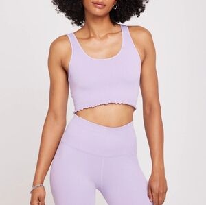 Spiritual Gangster Amor Crop Ribbed Tank Size XS/S Lavender